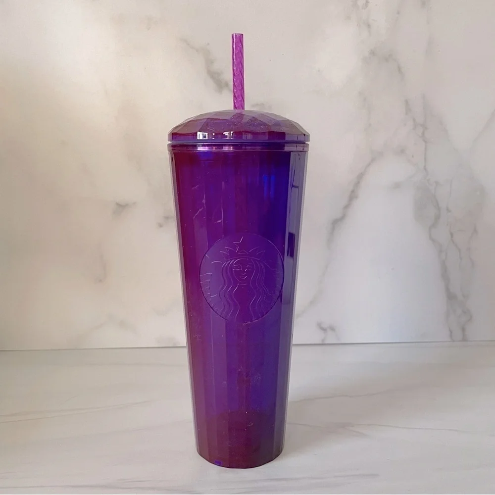 Starbucks 2021 Purple Kaleidoscope  24 oz. Venti Cold Cup Dome Tumbler- NWT