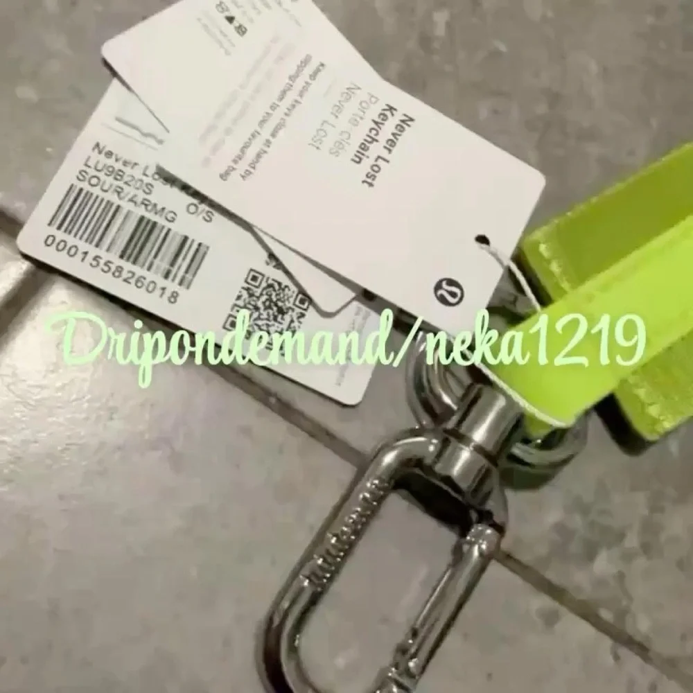 Lululemon Never Lost Keychain- Sour Grape/Army Green
