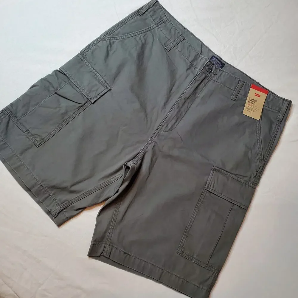 Levi's Men's Size 38 NWT Carrier Cargo Shorts Grey 001KG0024