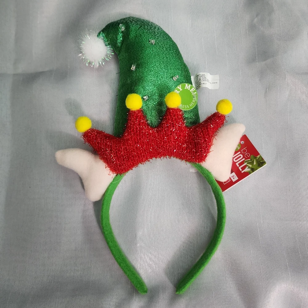 Be Jolly Green Elf Hat Light-Up Christmas Headband – New With Tags – Ages 3+