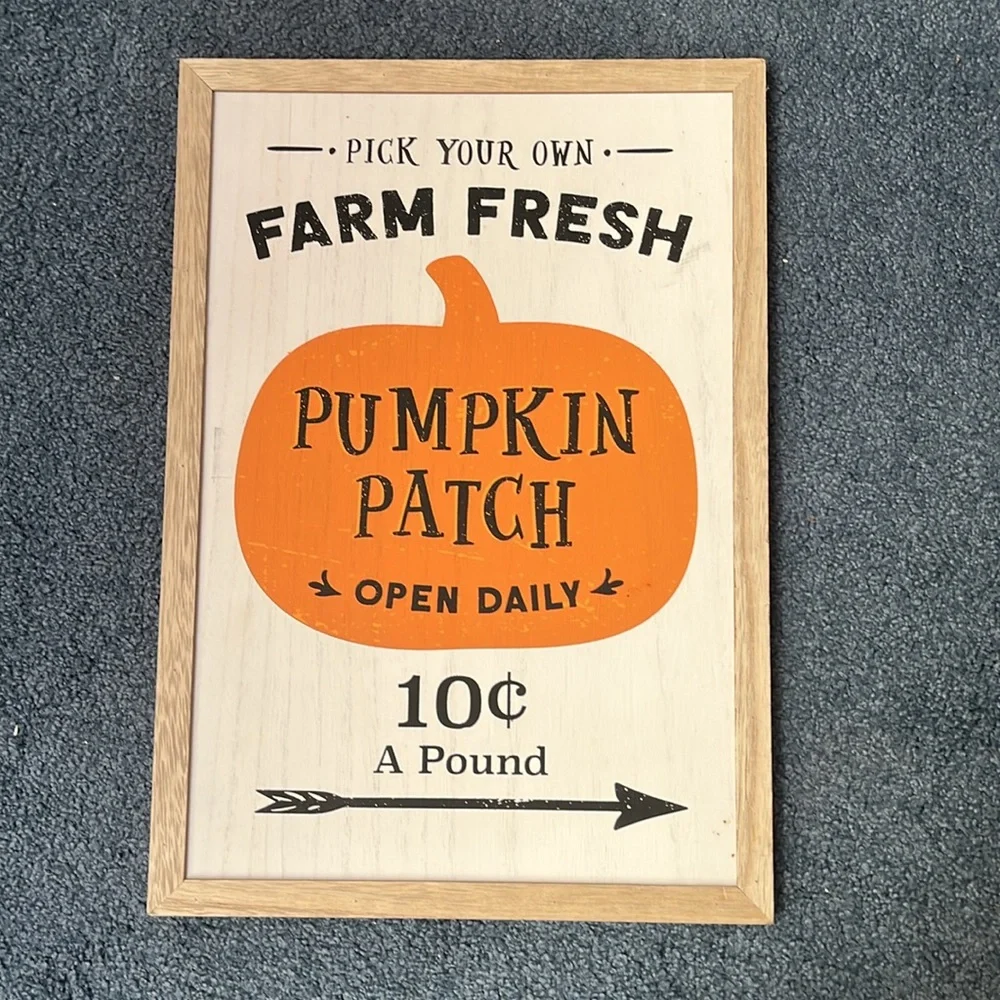 Autumn Welcome and Pumpkin Wall Decor Set