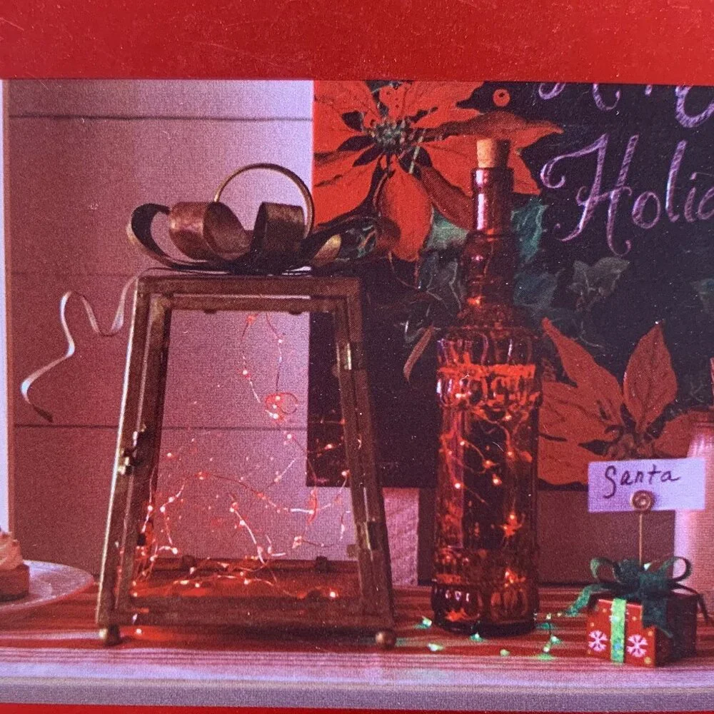 Pier 1 Red Glimmer Strings Flexible LED Lights SET OF 2 BOXES NWT