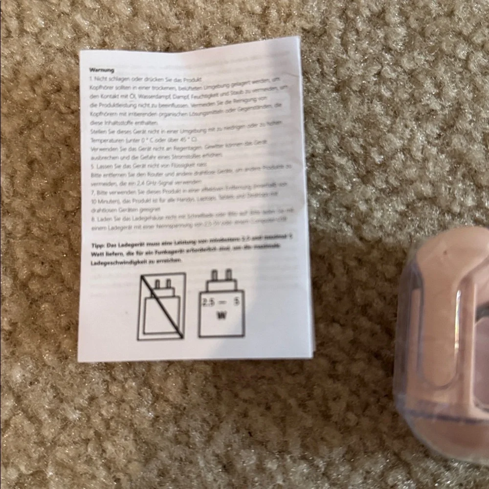 Ultrapods Wireless Earbuds with Charging Case - Pink, NEW, no box