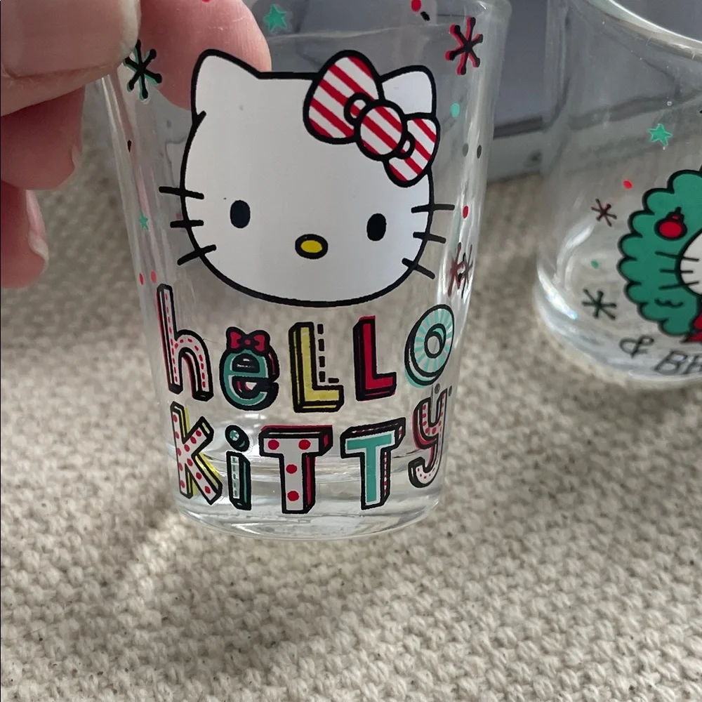 Hello Kitty Festive Shot Glass Collection - Red, Green, White