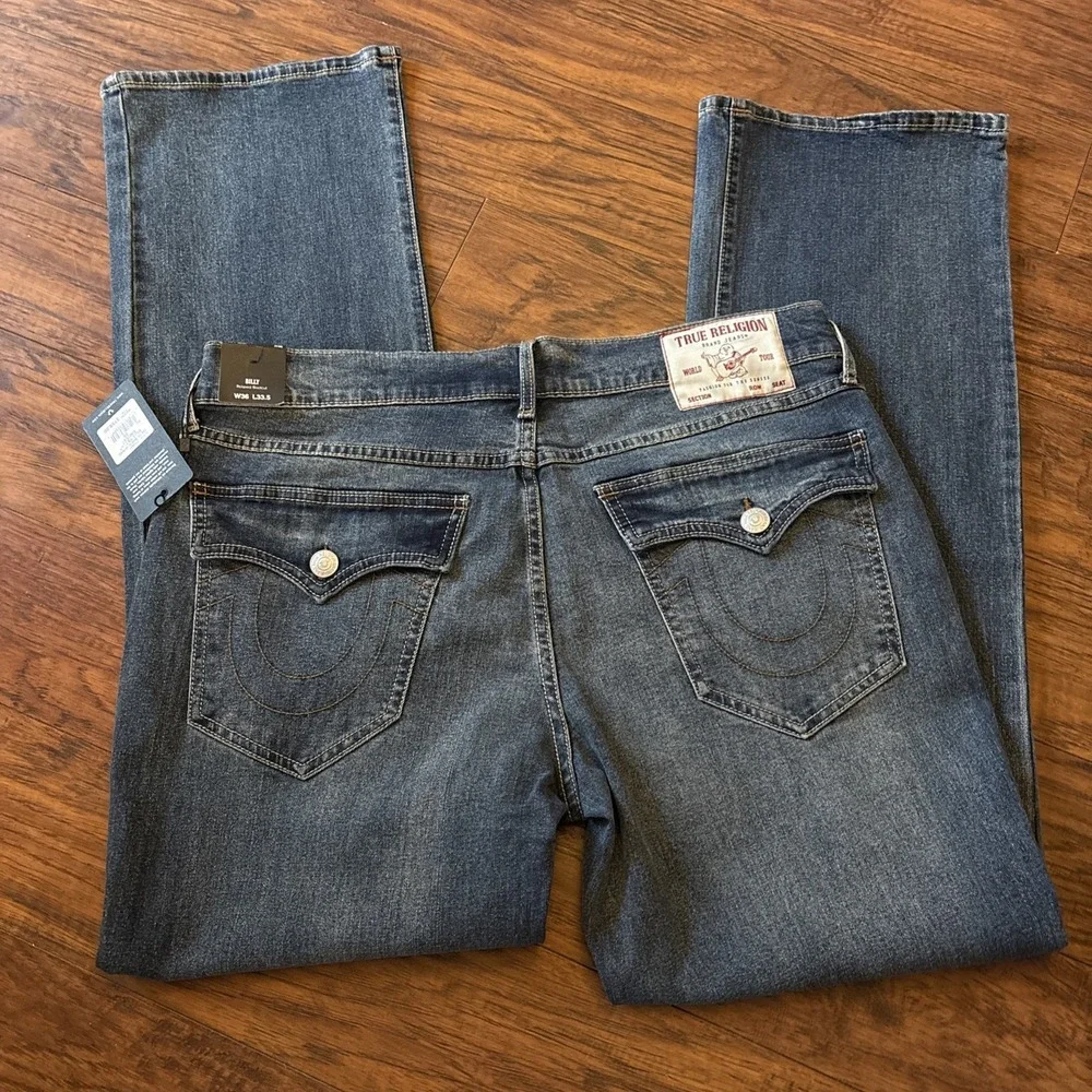 True Religion Billy Relaxed Bootcut Jeans Size 36 X 33.5 NWT