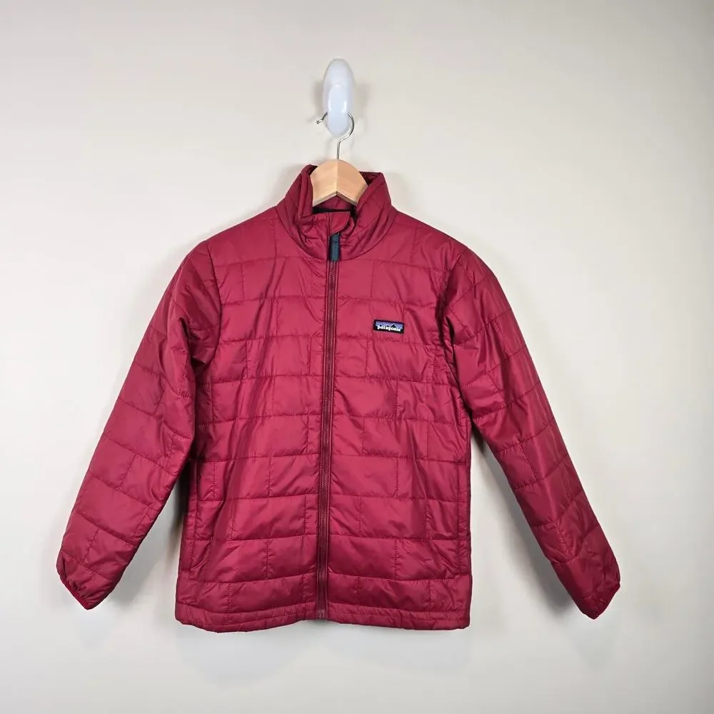 Patagonia Kids Nano Puff Brick Quilt Jacket Size M/10 Wax Red 68001