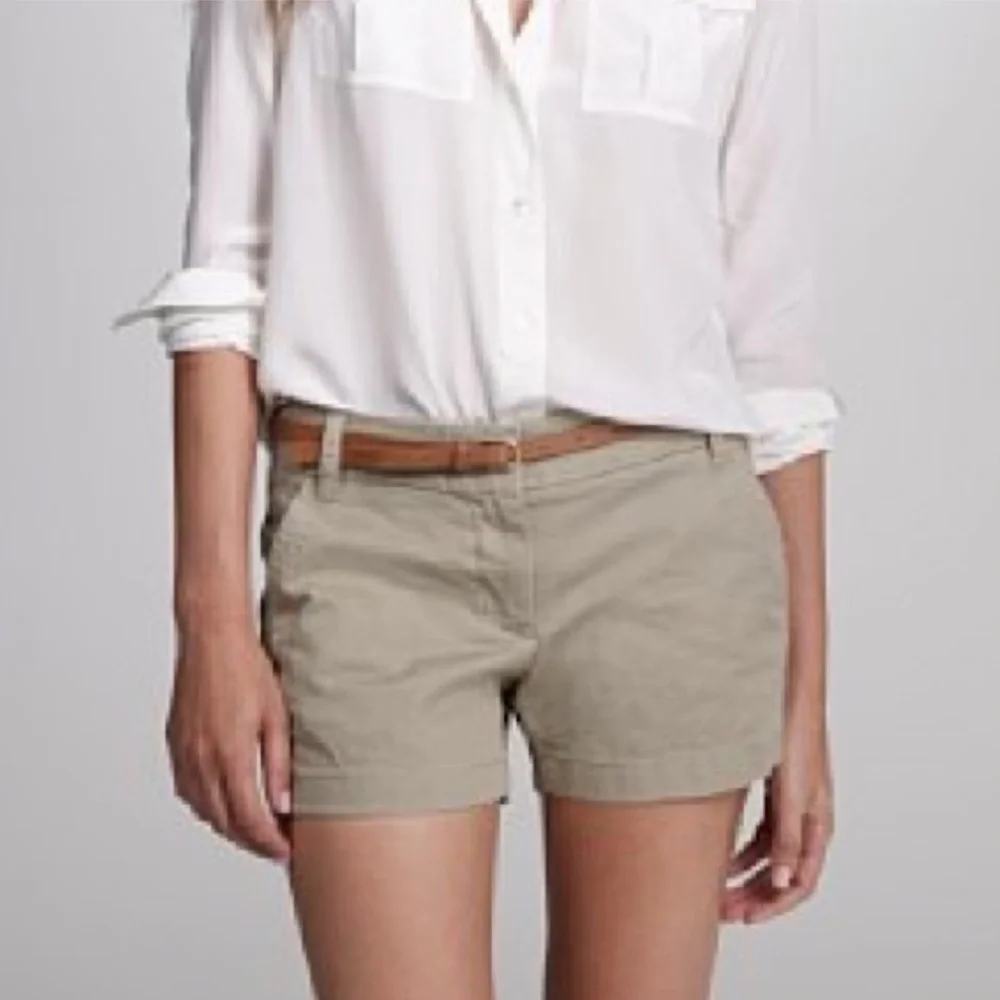 J. Crew NWOT Tan Utility Chino Classic Twill Cotton Roll Up Shorts size 12