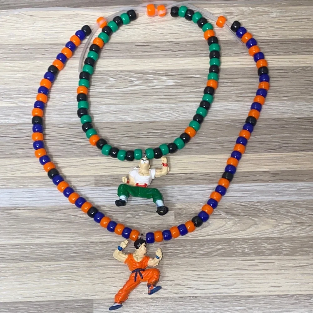 Dragon ball Z Beaded Kandi Necklace chocker Set vintage anime