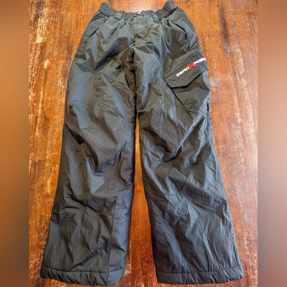 ZeroXposur Kids Snow Pants Youth 10/12 Black Skiwear Winterwear Activewear Used