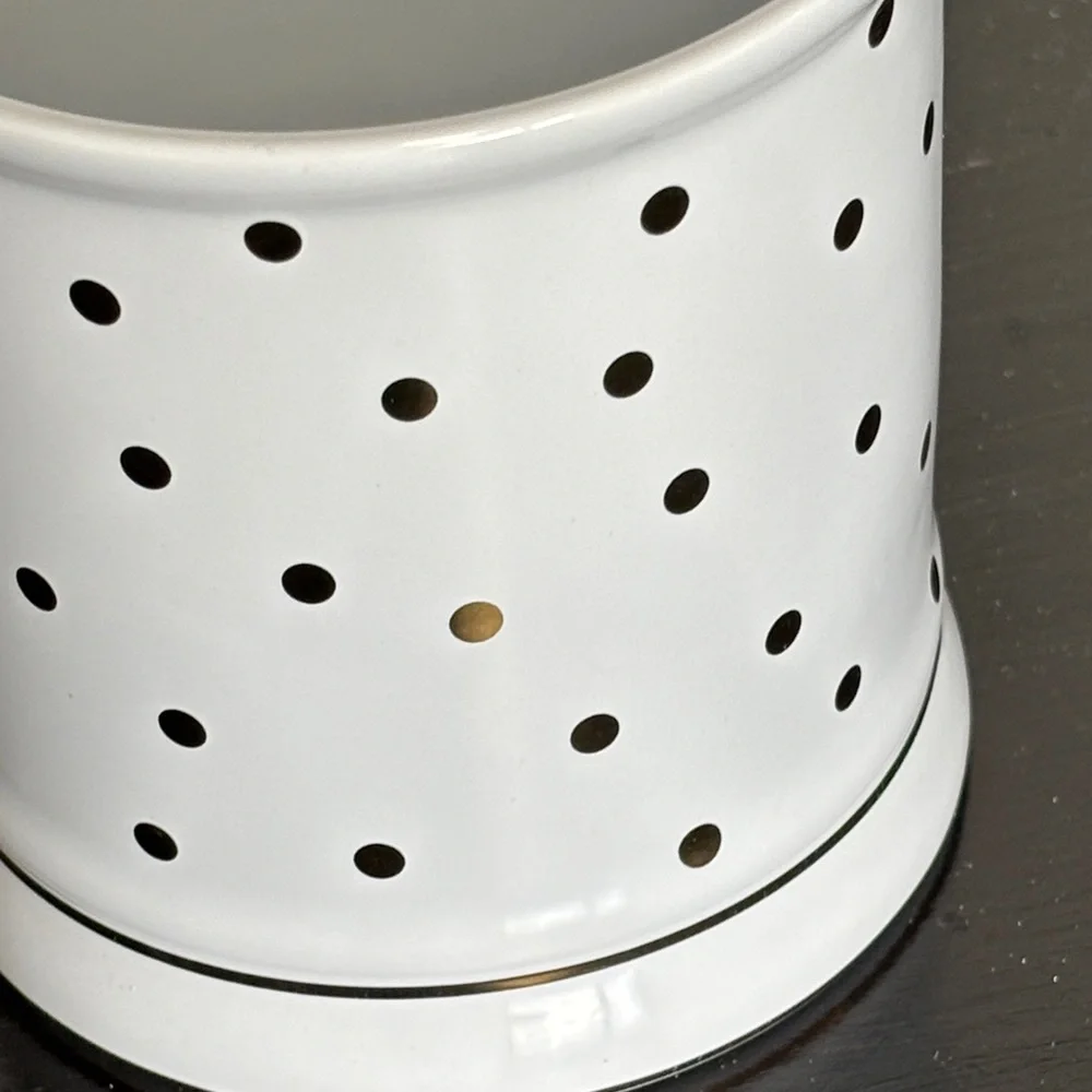 Pier 1 Imports Polka Dot Monogram Mug - White and Gold