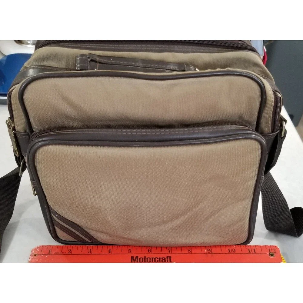 vintage canvas padded camera shoulder travel bag