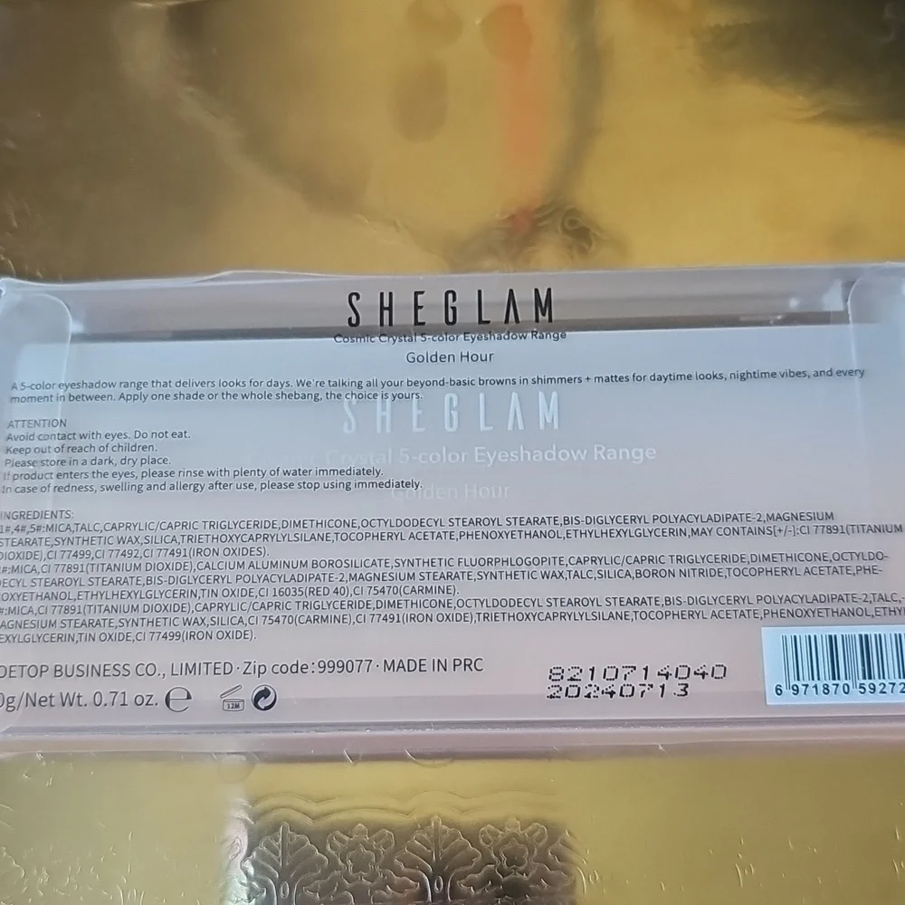 NIB SheGlam Golden Hour Radiant Rose and Taupe Eyeshadow Palette