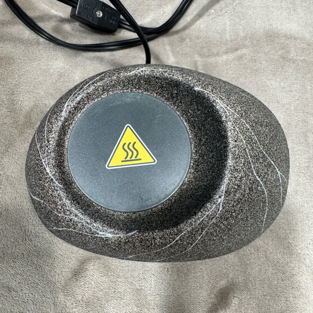 Retired Scentsy Zen Rock Gray and Black Warmer
