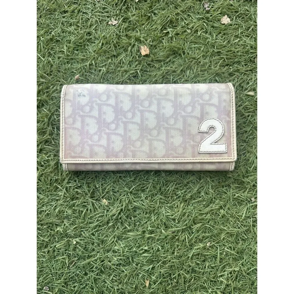 Y2K Christian Dior Trotter Wallet Pink Long Wallet