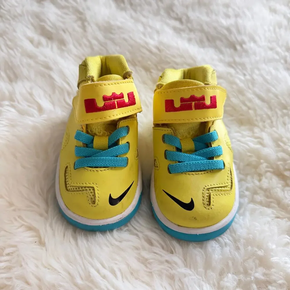 Lebron Nike Soldier 7 Sonic Yellow/Blue White Baby 4C