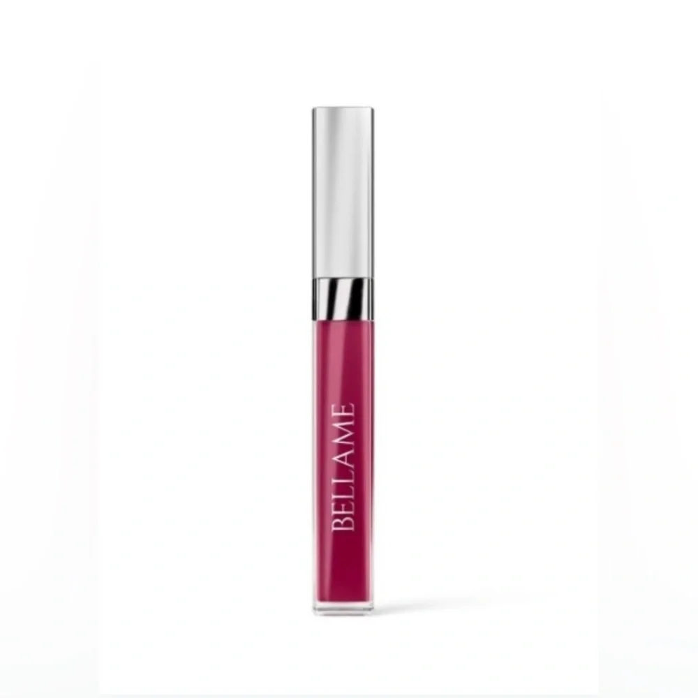 NEW-Bellame VELVET LUXE LIP STAIN infused with Baobab oil. Fuchsia Flirt