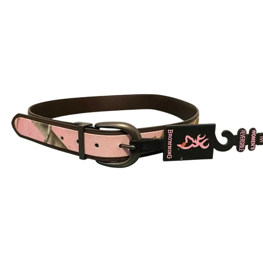 Browning Reversible Belt Pink‎ Green MED NWT