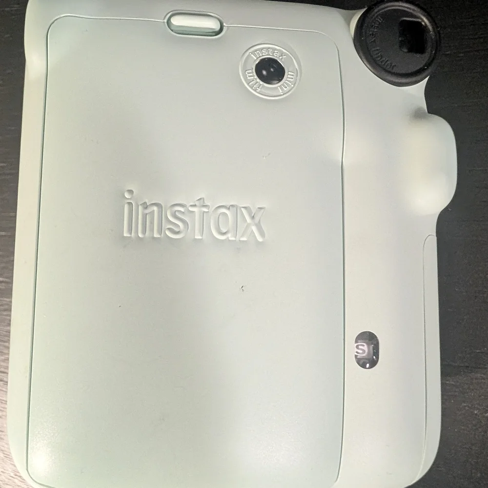 Instax Blue Instant Camera with White Case
