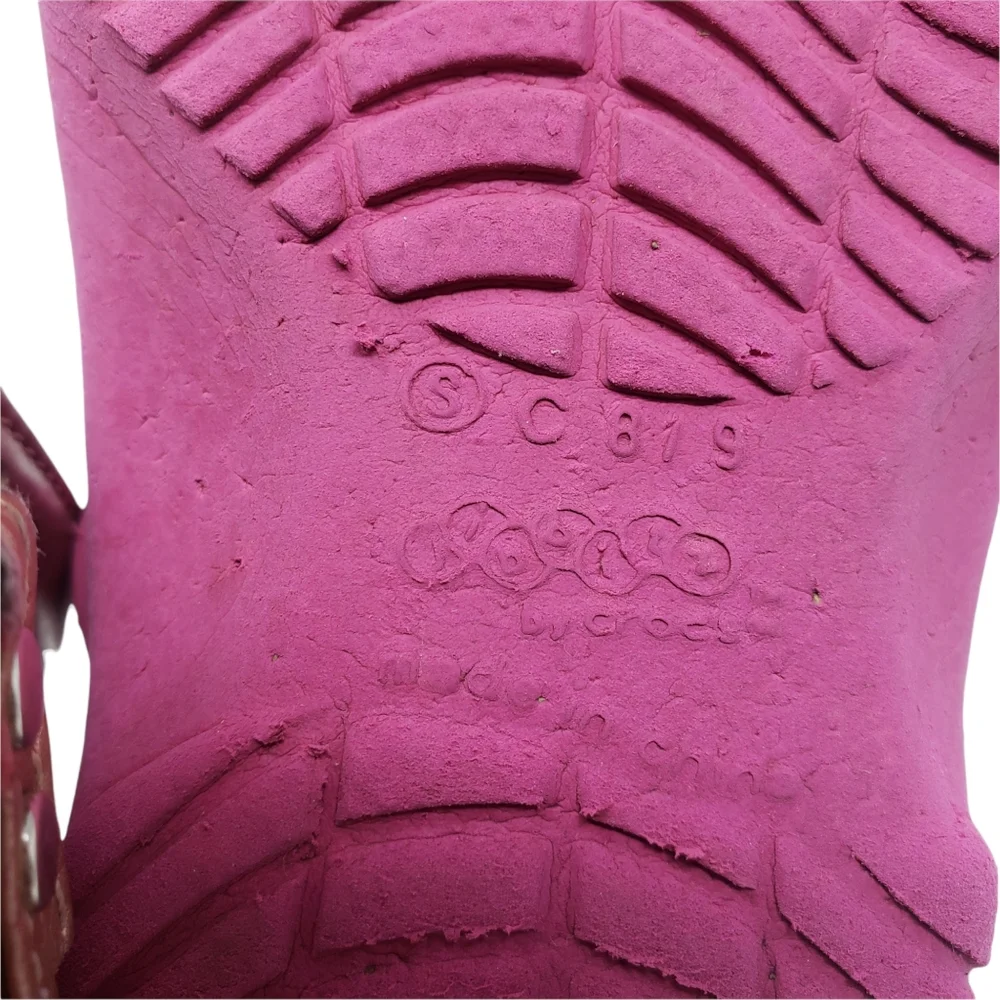 Crocs Jibbitz Girls‎ Size S Pink Slip On Convertible Back Strap