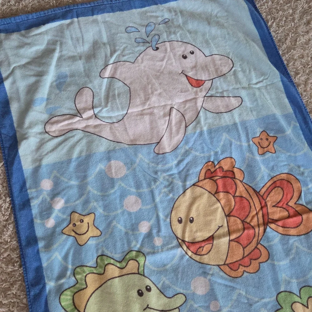 Vintage Under The Sea Ocean Adventure Kids Bath Pool Beach Towel