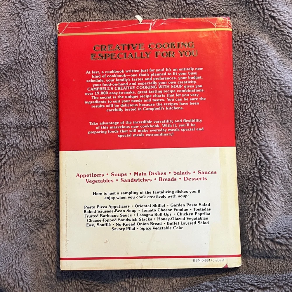 Vintage 1985 Campbell’s Soup Cookbook Hardcover Book