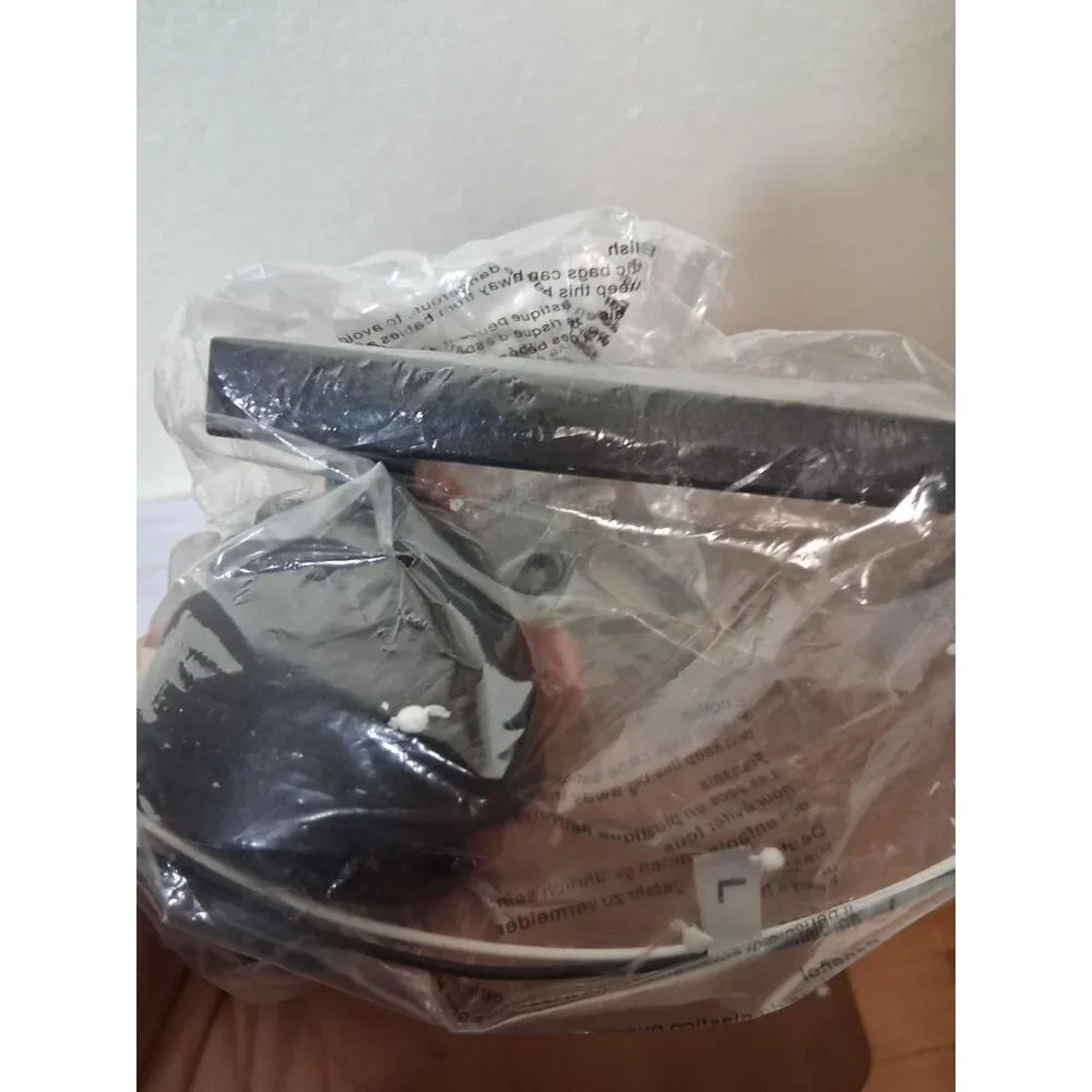 NIB Wall Sconce Lighting Fixture Lamp Home DIY Black with Clear Glass Bowl