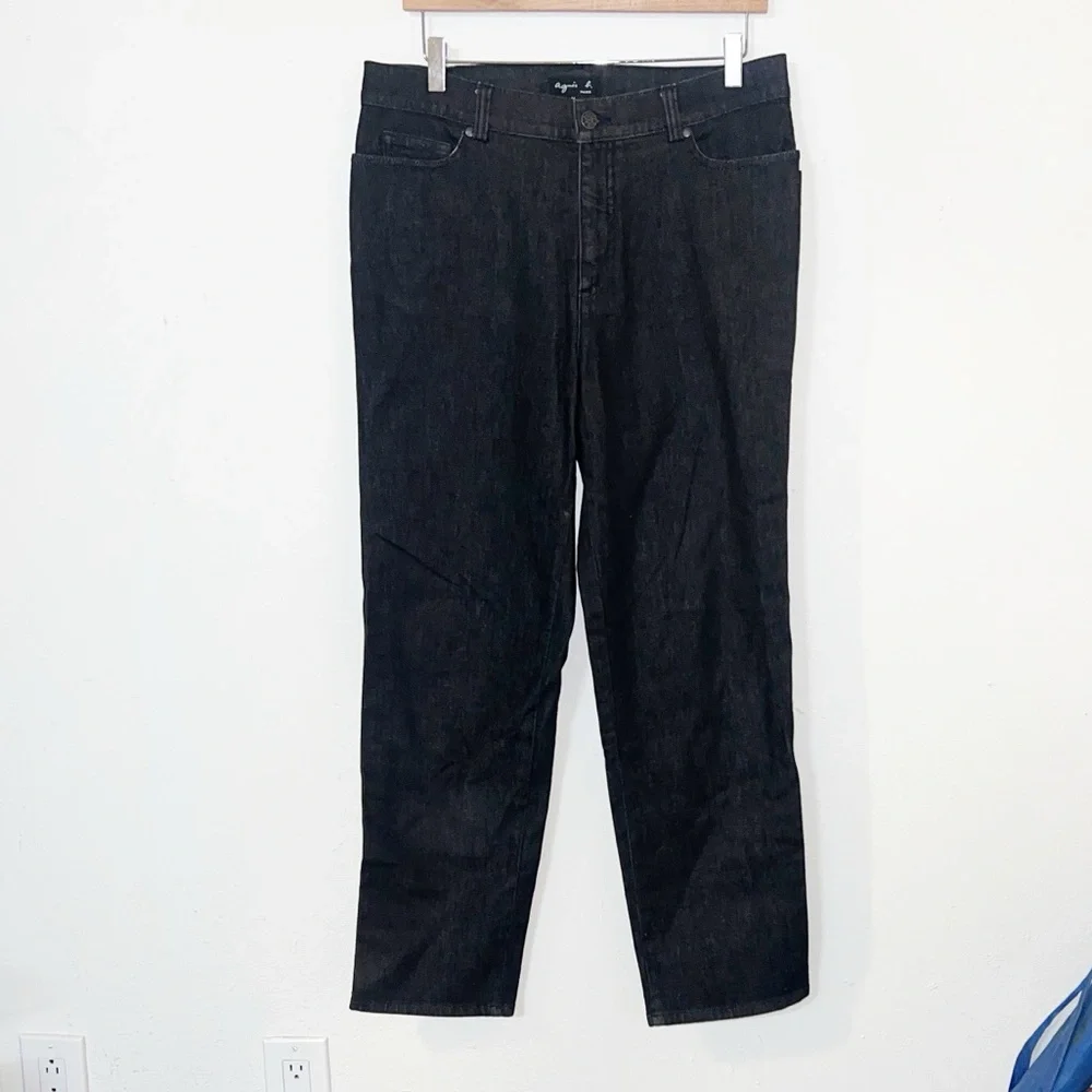 Agnes b. Paris black Straight-Leg relaxed dark wash Jeans