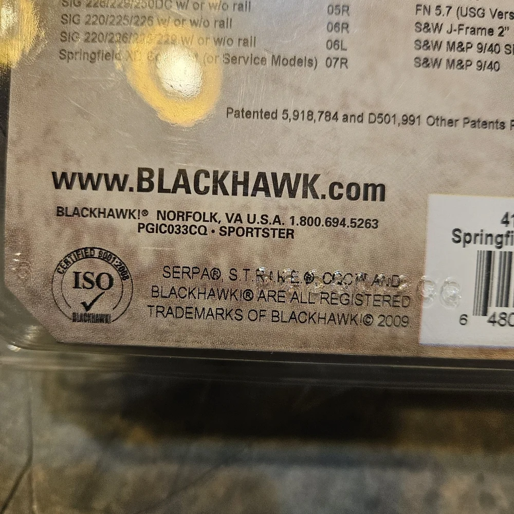 Blackhawk new package