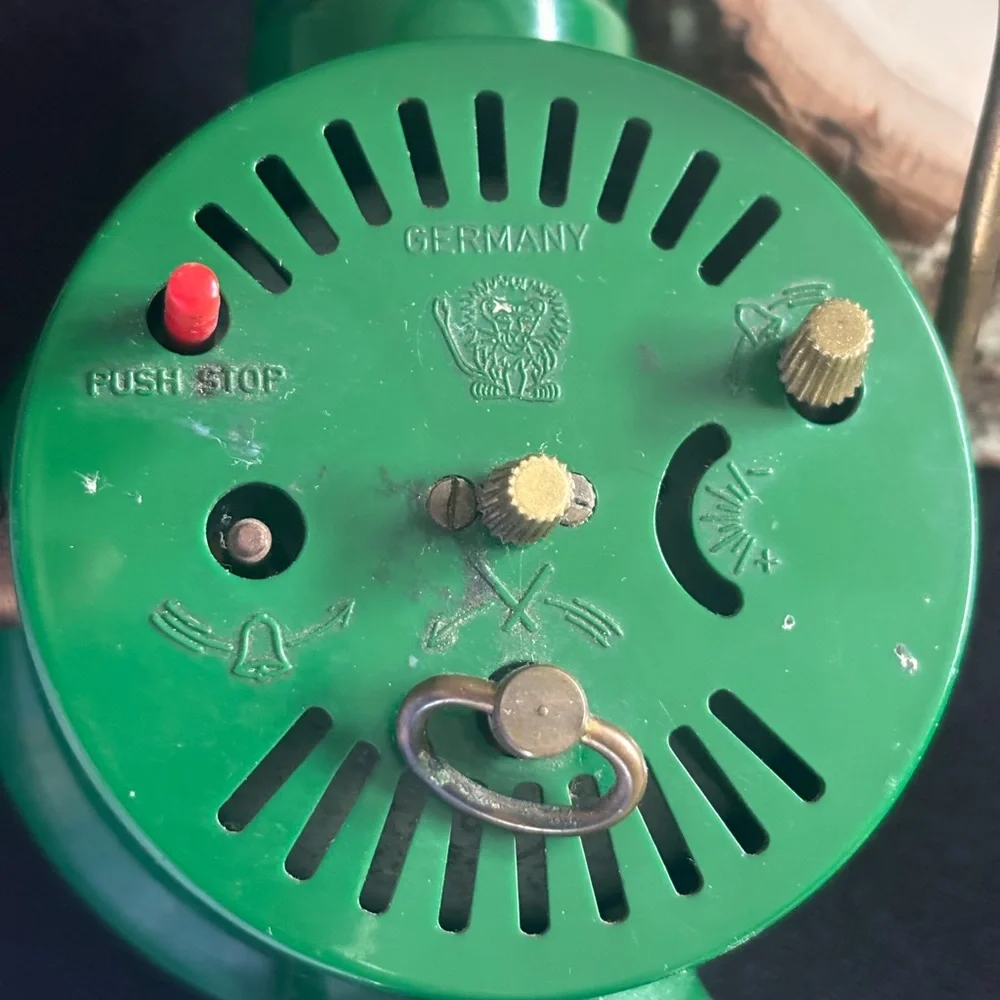RARE Jerger Green and Gold Vintage Clock Circa 1940’s