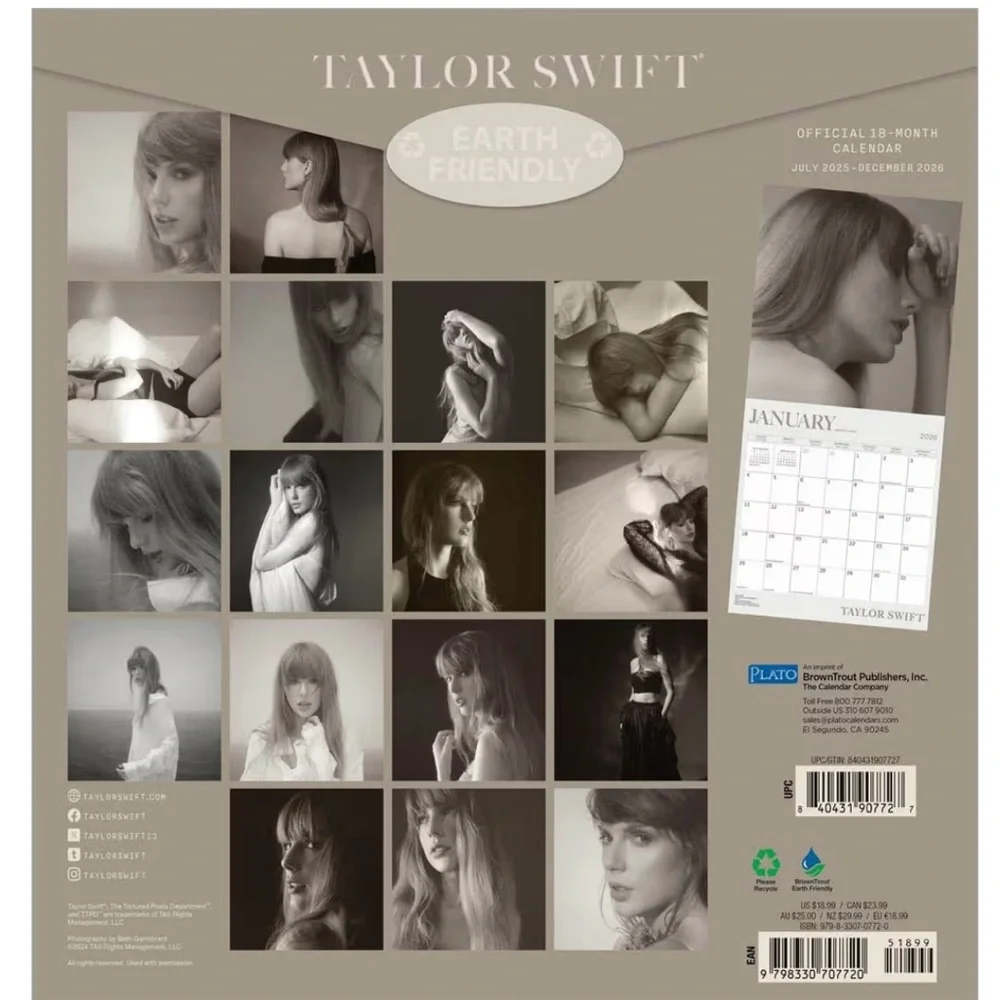 Taylor Swift Official 18 month Calendar with BONUS Photo NWT