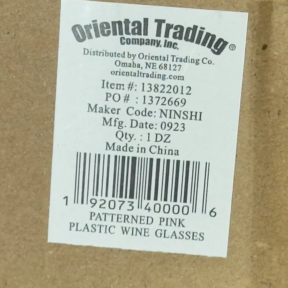 Oriental Trading these patterned