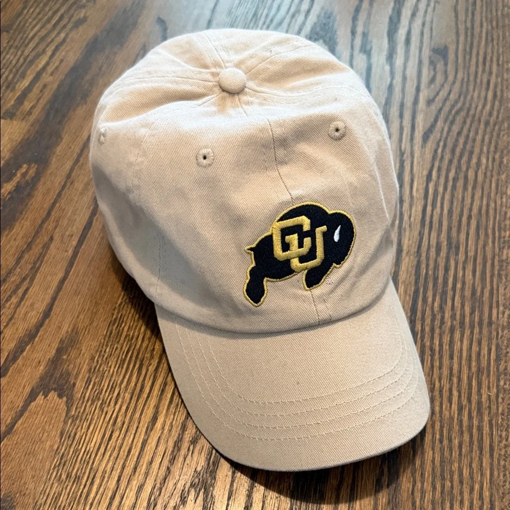 Beige Cap with Black and Gold Logo (University of Colorado)