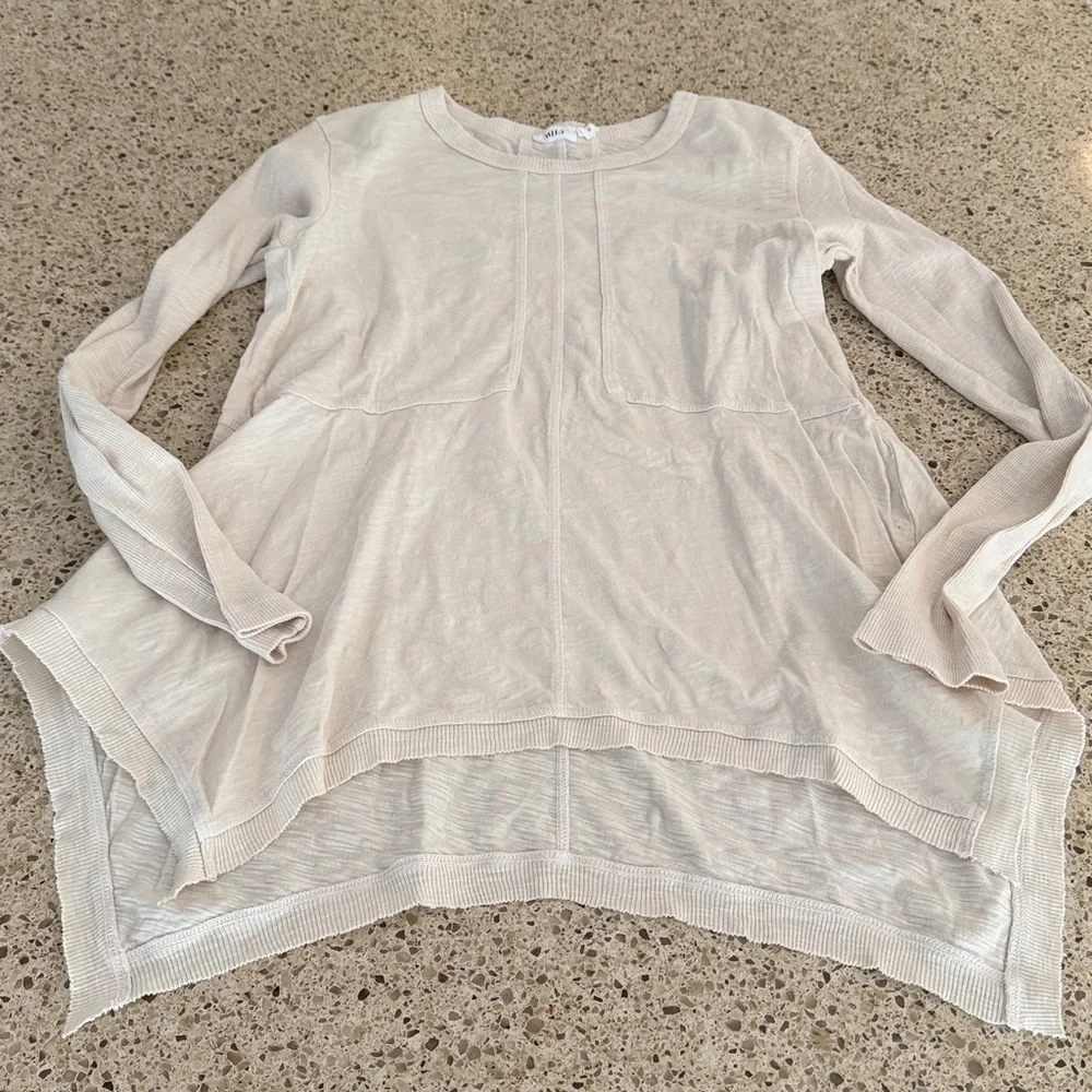 Wilt Cream Long Sleeve Top