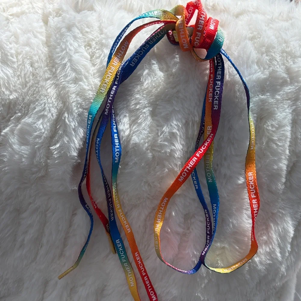 Colorful Rainbow Mother brand shoelaces
