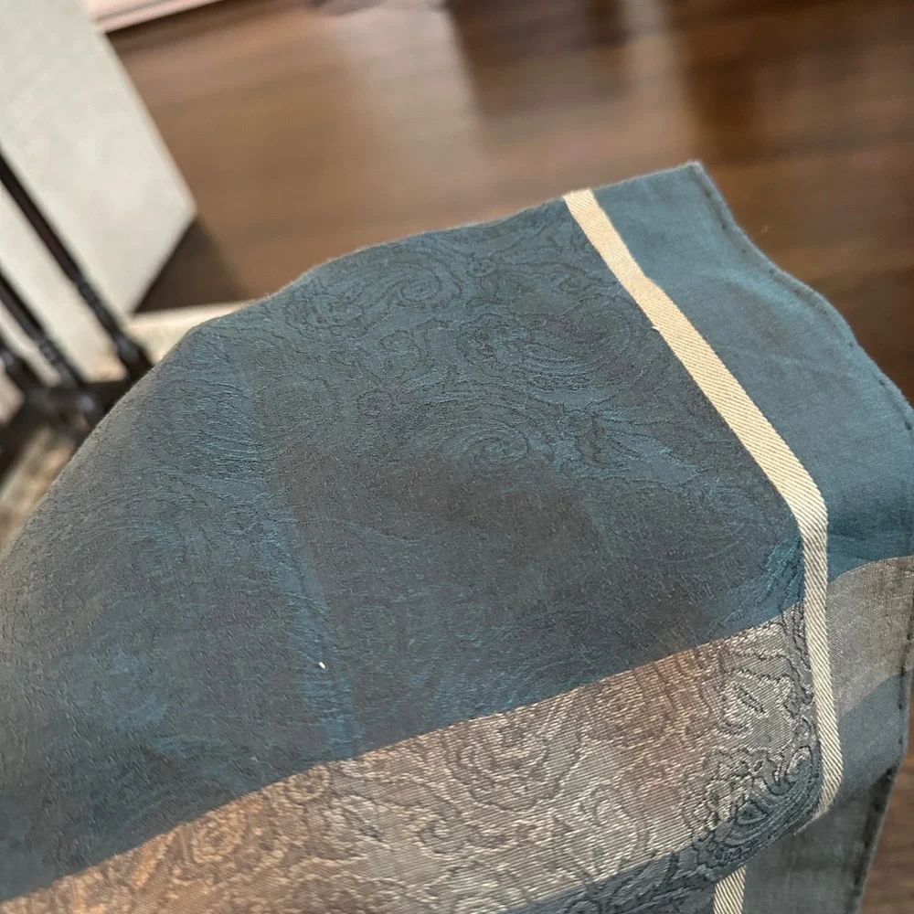 Dior Teal Patterned Scarf
