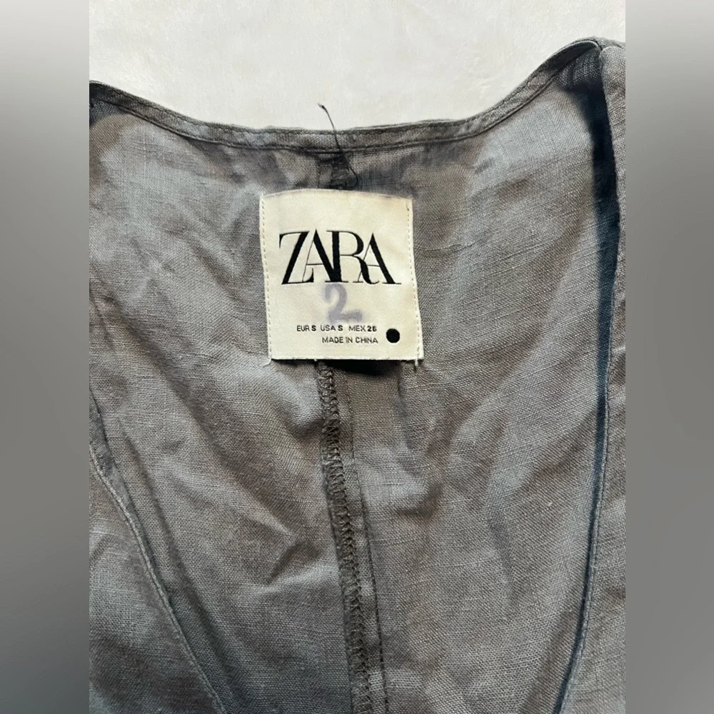 Zara Lilian linen gray jumpsuit