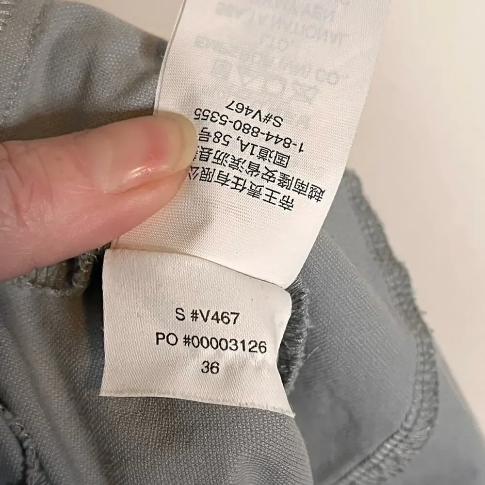 VUORI cotton blend gray golf chino men’s size 36 Style V467