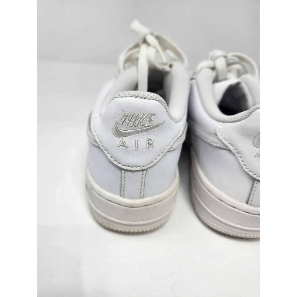 Nike Air Force 1 Boys Youth 5.5Y Triple White Swoosh Casual AF1 DH2920-111