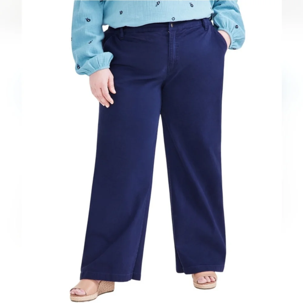 Style & Co Pants Womens Plus Size High Rise Wide Leg Casual Trouser NWT