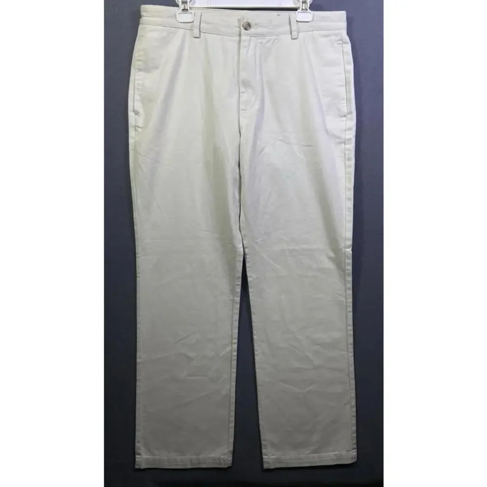 Vineyard Vines 36x32 solid stone beige Club Pant classic fit sz 37x31 Preppy EUC