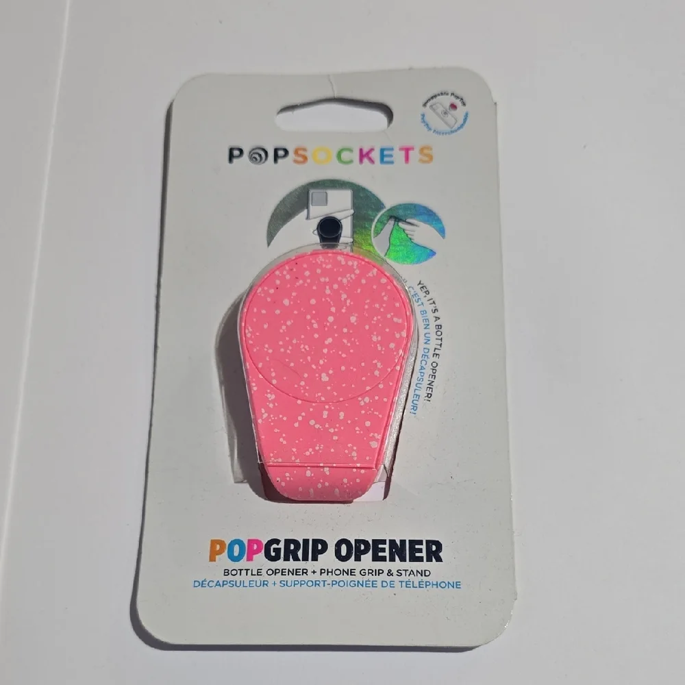PopSocket Pink Speckled PopGrip Opener