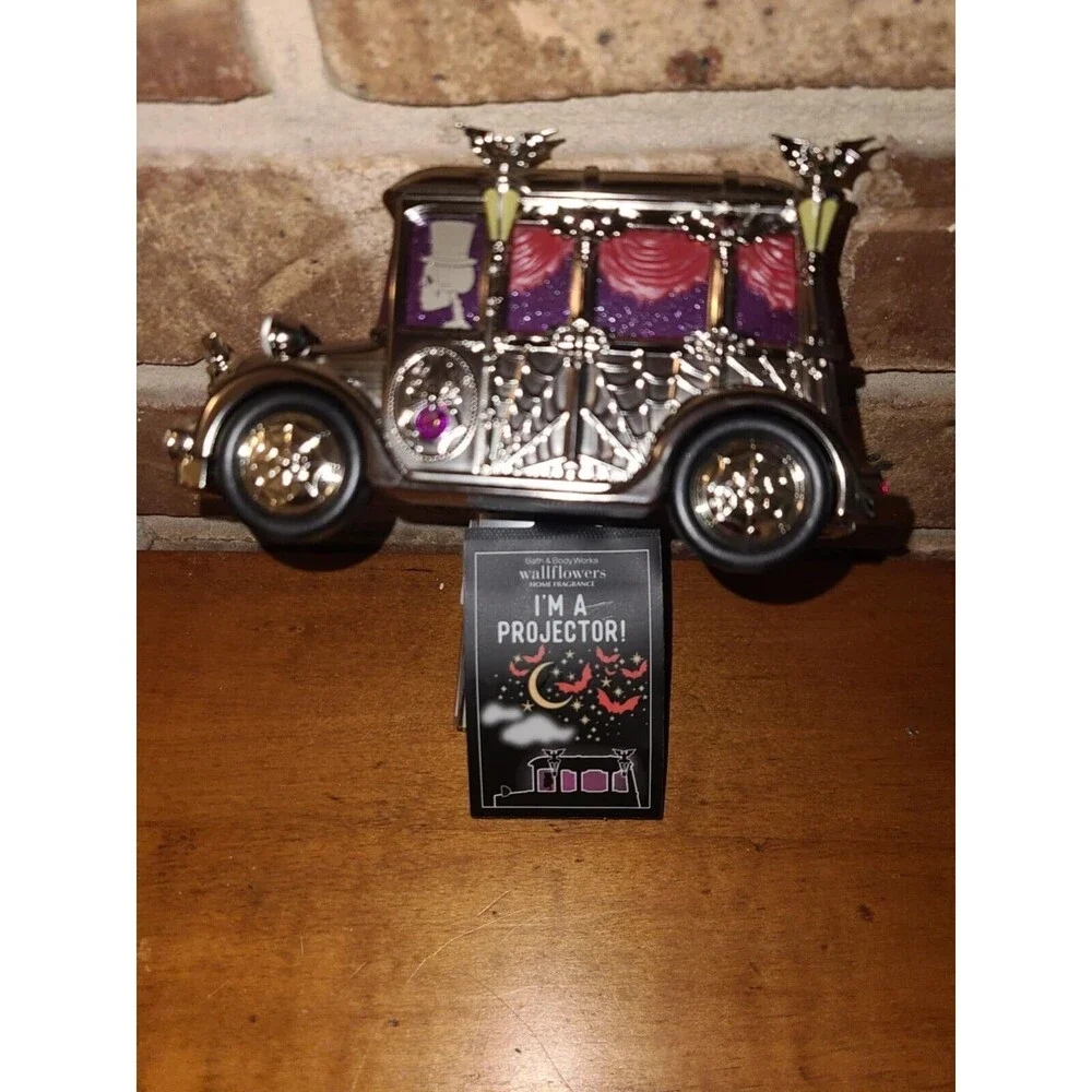 Bath & Body Works Spooky Hearse  Wallflower Plug In Light Up Tri Projector NWT