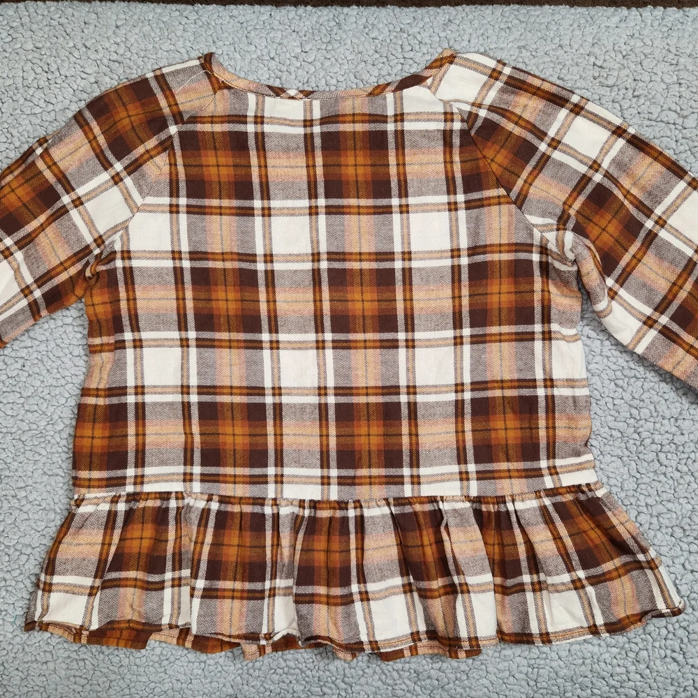 The Children's Place Brown Plaid Button Down Shirt