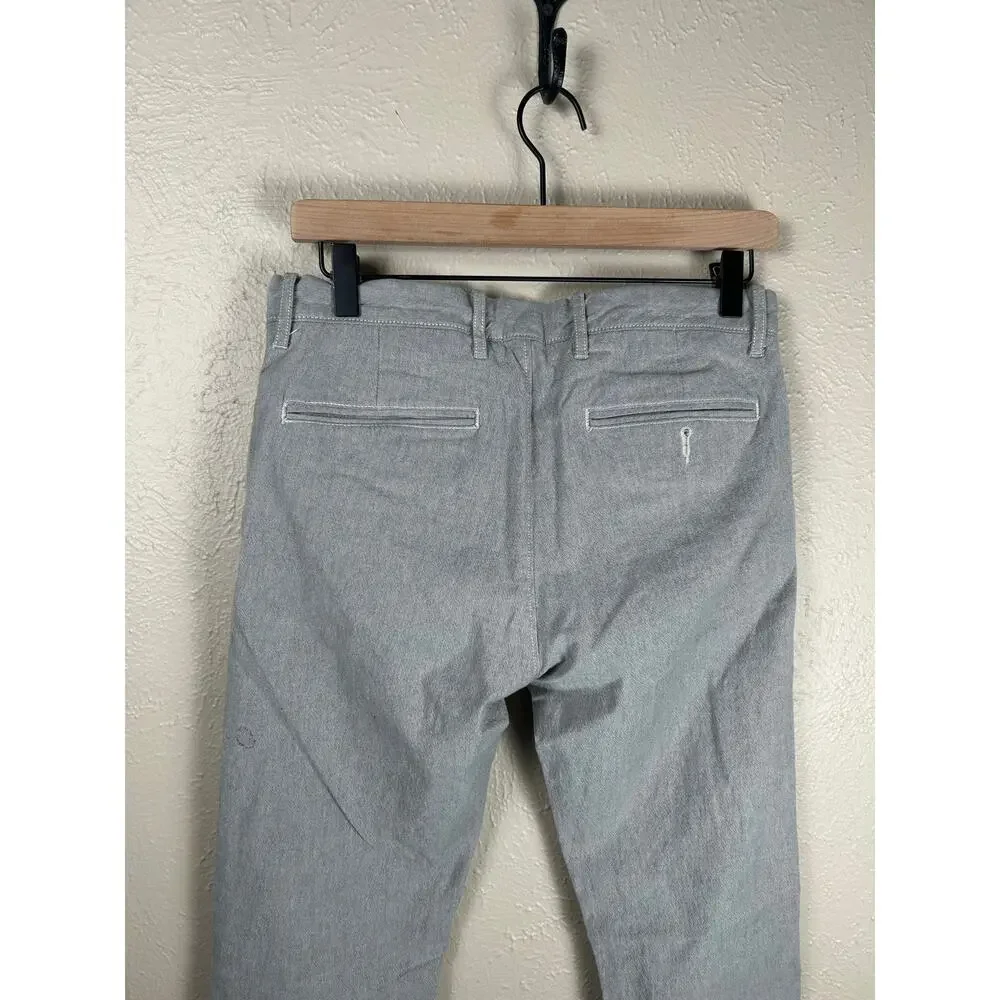 J.Crew Men's Size 29X32 Pants 484 Gray Straight Leg Stretch Cotton Trousers