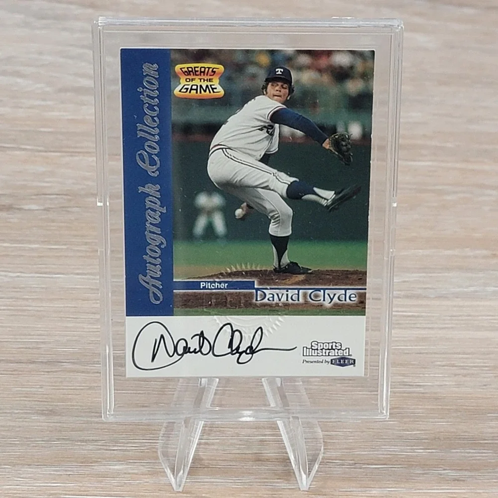 1999 Fleer Sports Illustrated Greats of the Game David Clyde Autograph Card MLB