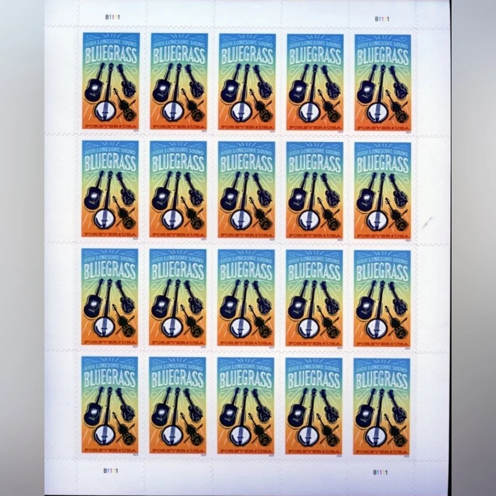 100 2024 Bluegrass Forever Postage Stamps USPS Wedding Invitations Valentines