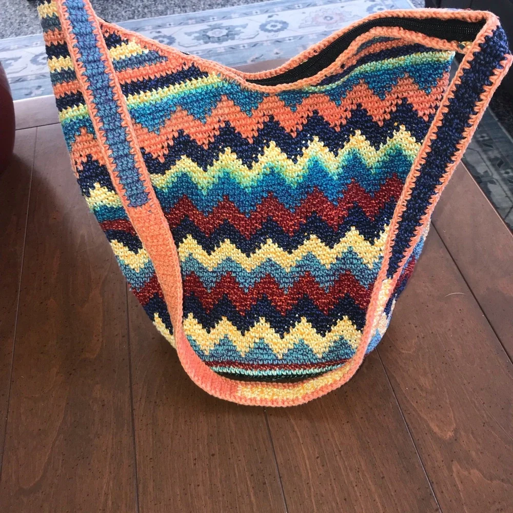 Boho Hippie‎ Bucket Bag Purse Colorful