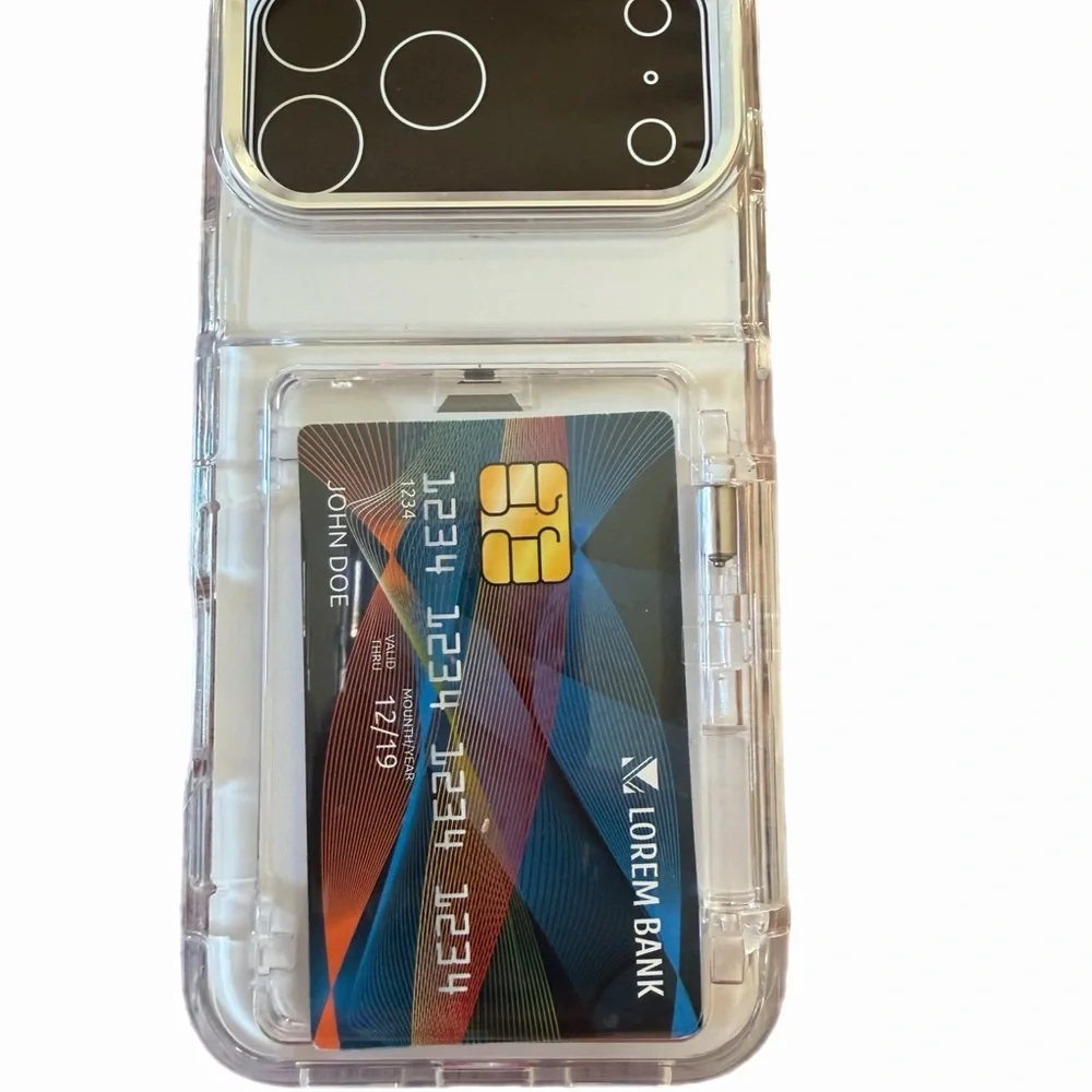 Clear Phone Case with Card Holder. IPhone 17 Pro Max