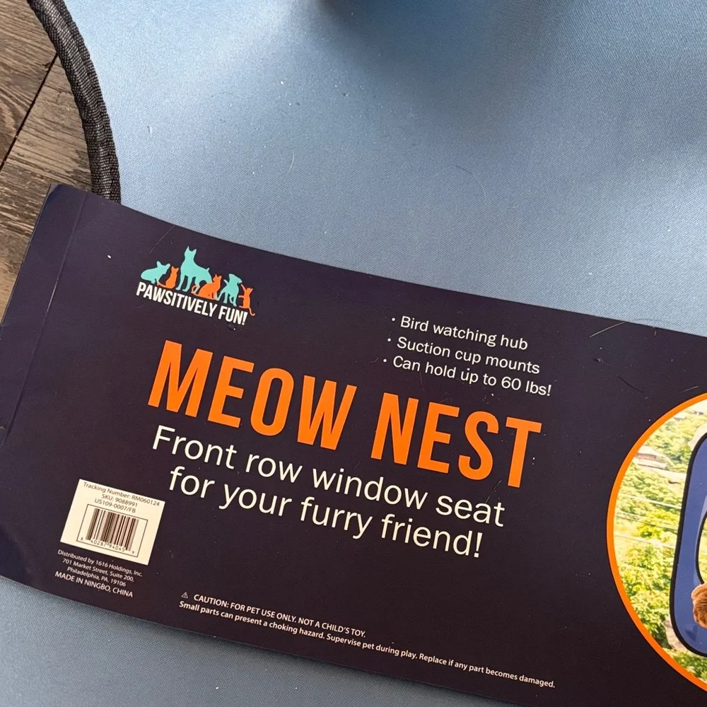 Pawsitively Posh Blue Cat Window Perch