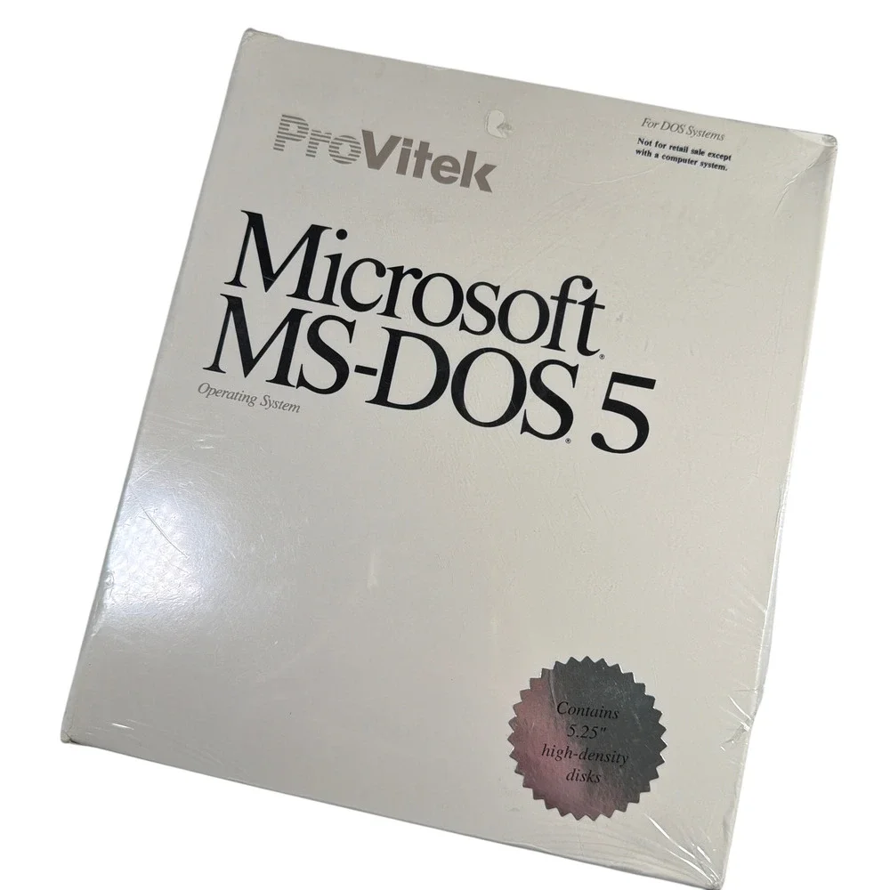 Microsoft MS-DOS 5.5 OEM Operating System Sealed 5.25 High-Density Disks ProVite